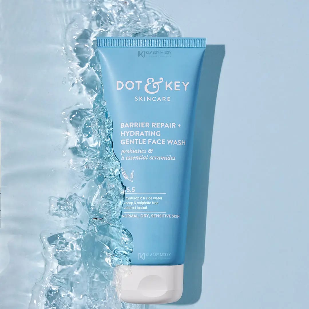 Dot & Key Barrier Repair + Hydrating Gentle Face Wash with Probiotics & 5 Essential Ceramides – 100ml