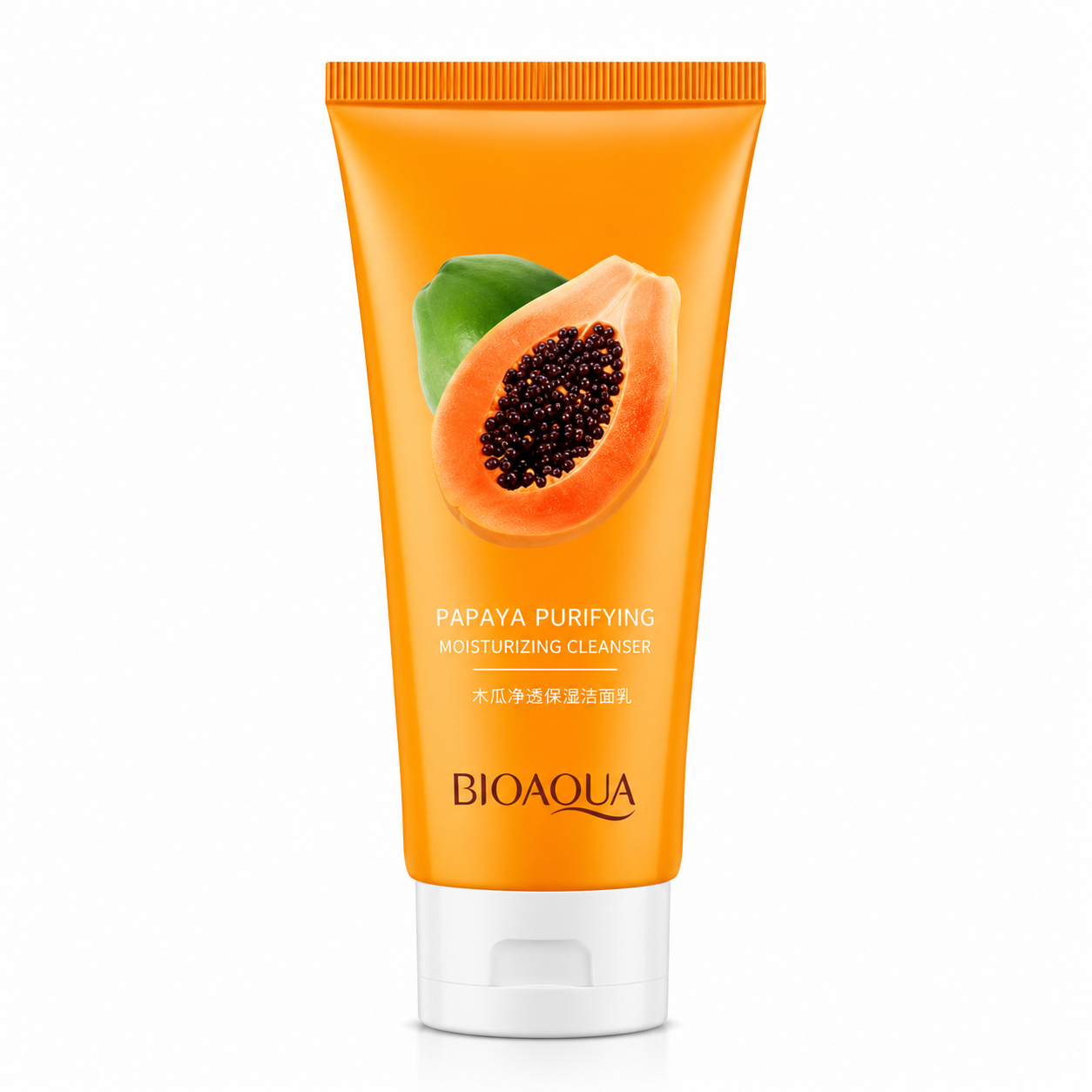BIOAQUA Papaya Purifying Moisturizing Cleanser 100g | Deep Cleansing Face Wash